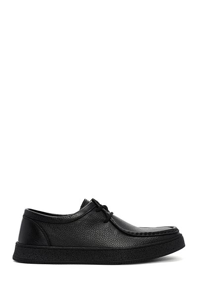 Derimod Men's Black Lace-Up Leather Casual Shoes 25Wfd7541Ft