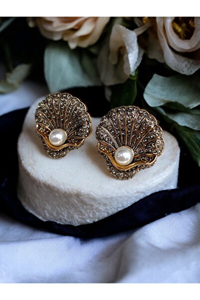 FAYRA ACCESSORIES Deniz Kabuğu Figür İnci Küpe