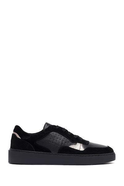 Derimod Women's Black Lace-Up Leather Sneaker 25Afd420214