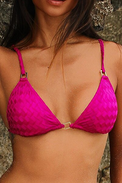 Amarelle Olympos Purple Triangle Bikini Top with Removable Pad Without Padding