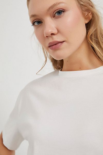 Arma Life Tricou alb cu mânecă scurtă cu dantelă pentru femei