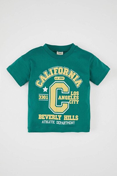 DeFacto Μπλουζάκι με κοντό μανίκι με στάμπα για αγόρι D3867A524SM