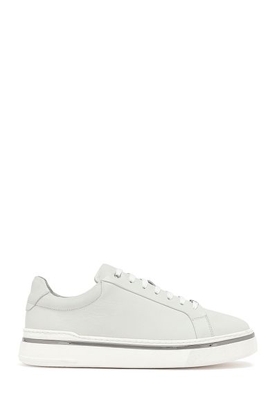 Derimod Men's White Lace-Up Leather Sneaker 25Wfd654618