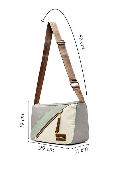 Derimod Women's Gray Fabric Crossbody Bag 25Sbd25226F