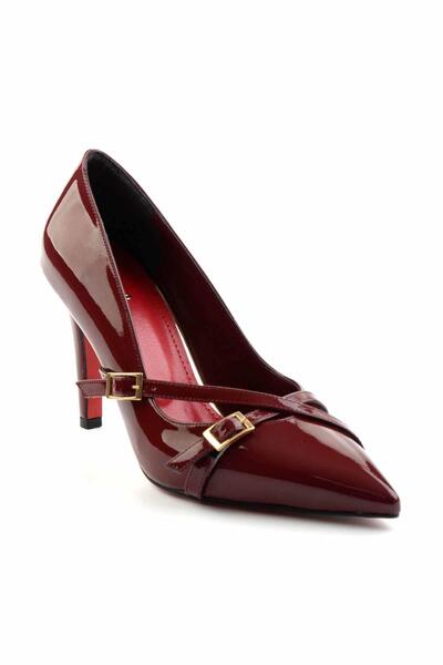 Bambi Bordo Kadın Klasik Topuklu Ayakkabı K01231407708