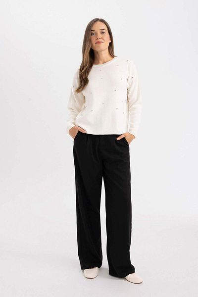 DeFacto Pulover de tricotaj cu decolteu rotund Regular Fit R0726AZ24WN
