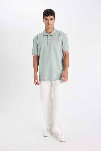 DeFacto Нова тениска Regular Fit с къс ръкав Pique Polo Basic T-Shirt D4610Ax24Sm