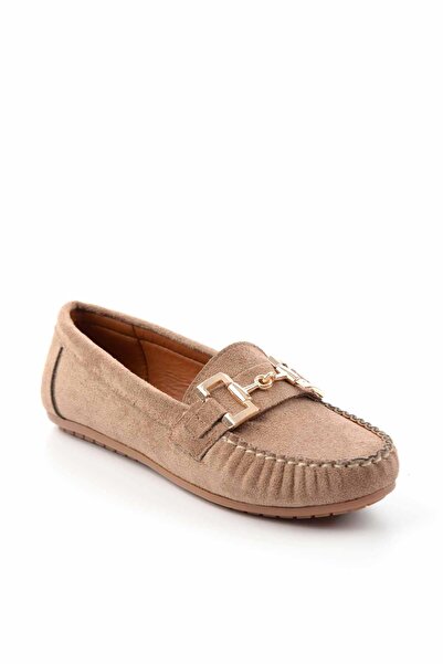 Bambi Vizon Kadın Loafer Ayakkabı K01778166502