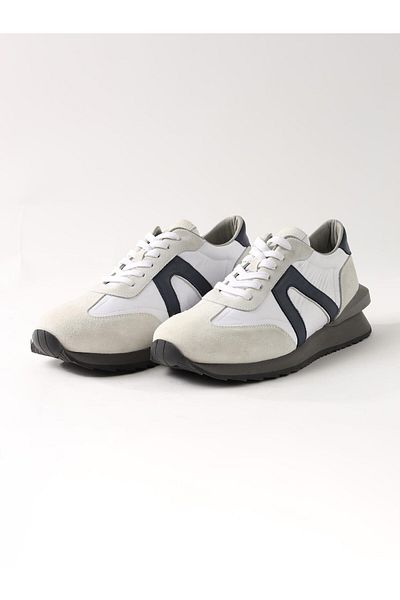 Dufy Ανδρικά Flat Suede Casual Παπούτσια Λευκά - 98037