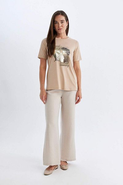 DeFacto Tricou cu croială normală imprimat cu decolteu rotund - D4657AX24HS
