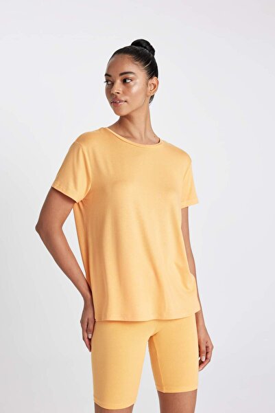 DeFacto Crew Neck Sportsman Basic T-Shirt - Solid Short Sleeve, Fit Standard D1904Ax24Hs