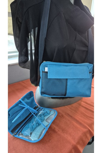 Makyajistanbul Freebag Mavi ,cepli