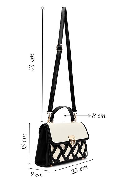 Derimod Women's Beige Long Strap Patterned Shoulder Bag 25Sbd26446F