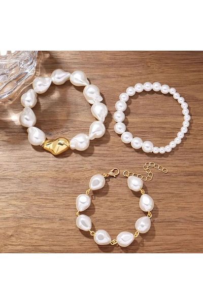 Minnoş Dükkan Vintage Style Multiple Pearl Bracelet