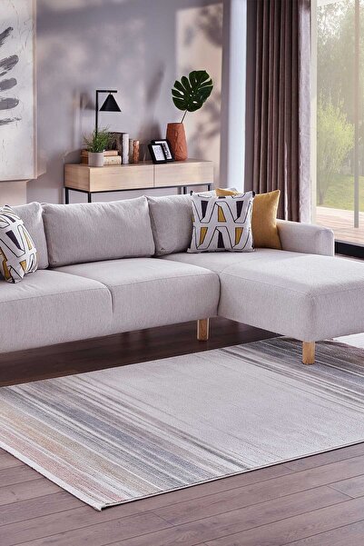 GÜMÜŞSUYU Ledax 17749 Dikdörtgen Makine Halısı, Oturma Odası Halısı