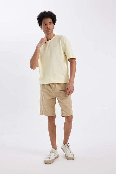 DeFacto Regular Fit Gabardine Bermuda Shorts D2899Ax24Hs
