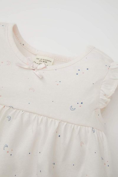 DeFacto Star Patterned Short Sleeve Baby Girl Pajamas Set - C5075A524HS