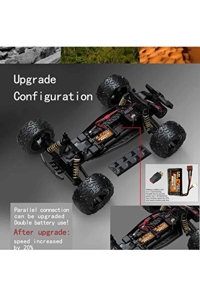 Oruç Oyuncak Uzaktan Kumandalı 80 Km/h 1/8 Elektrikli 2.4ghz Servo Motor Arazi Araç Scale High Speed