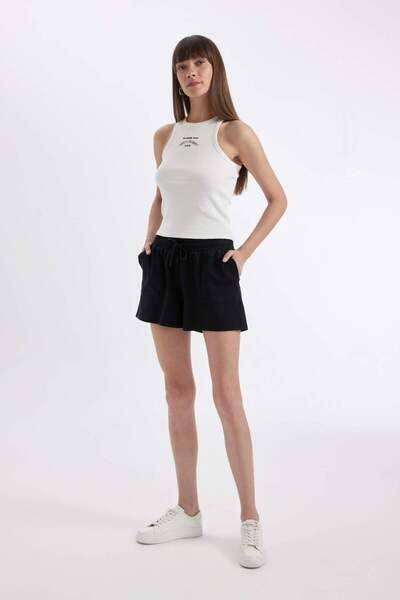 DeFacto Žebrované tílko Slim Fit Halter Neck - D3606AX24SM