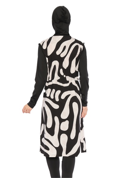 InStyle Closed Long 4 Piece Black Hijab Swimsuit 6251A