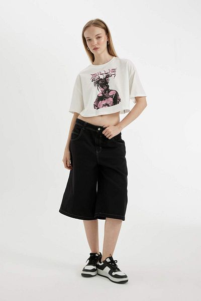 DeFacto Coool Billie Eilish Oversize Wide Fit Crew Neck Short Sleeve T-Shirt D1203Ax24Sm