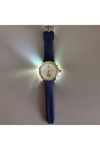 OEM Men's Casual Watch, Silicone Strap, Navy Blue, Quartz Mechanism, Analog Display