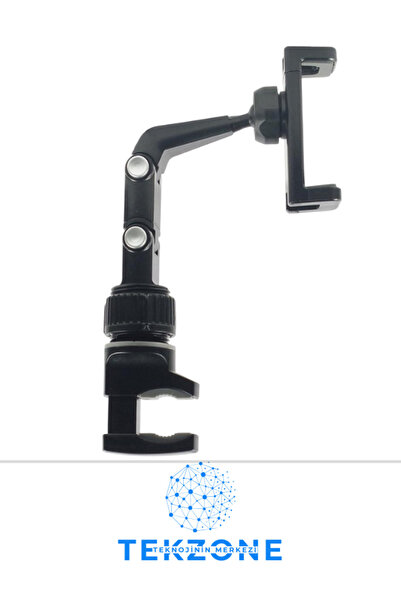 TEKZONE Gitar, Nota Sehpası Ve Mikrofon Standı Için 360 Döner Başlıklı Telefon Tutucu