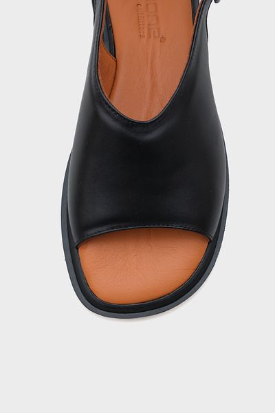 Capone Outfitters Sandale de damă Cora din piele naturală cu toc scurt, confortabil, cu o singură curea