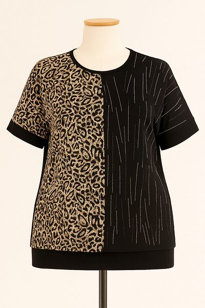 wear on Plus Size Viscose Luxury Short Sleeve Mother Combed Cotton T-Shirt-New Season