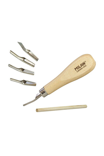 Abig MILAN 61054 LINO AHŞAP OYMA SETİ 5 BIÇAKLI