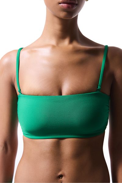 Penti Top de bikini fără bretele Holly verde
