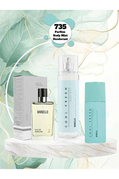 Bargello 735 Erkek Parfüm Seti Fresh Edp+deo+body Mist
