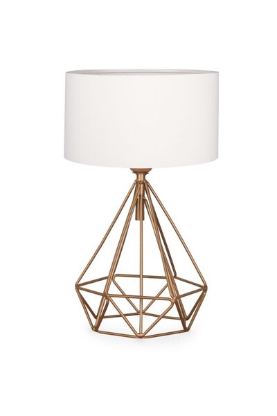 HOMİNG Antique Metal Body Cream Lampshade - Headboard Ayd-2507