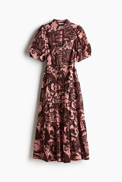 H&M Pamuklu Uzun Elbise