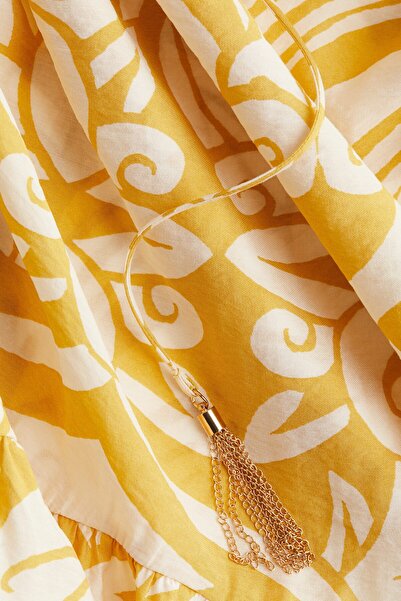 H&M Büzgü Bağı Detaylı Elbise