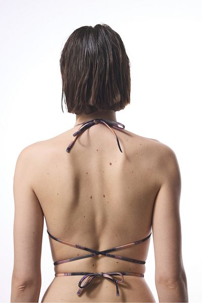 Penti Nixie Striped Buckle Triangle Bikini Top