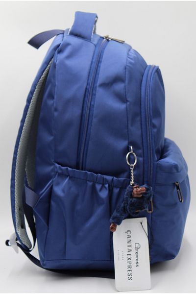 Bevitton 2200 Bleumarin, țesătură șifonată, rezistentă la apă, rucsac de școală zilnică, ghiozdan unisex