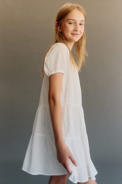 H&M Pamuklu Krinkle Elbise