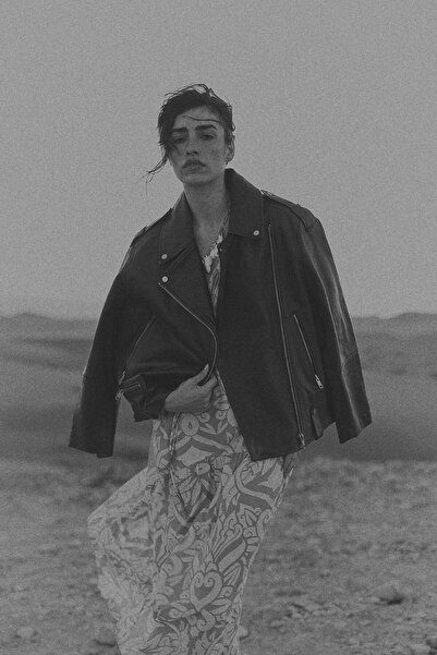 H&M Büzgü Bağı Detaylı Elbise