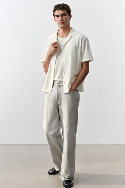 H&M Erkek Yaka Jarse Gömlek Regular Fit