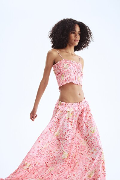 H&M Fırfırlı Maksi Etek