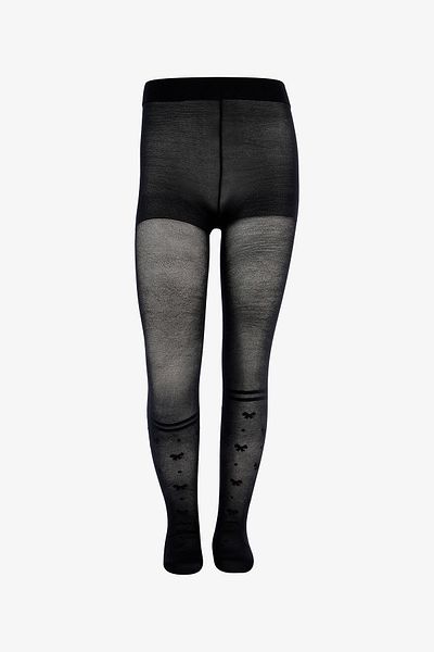 Penti Pretty Bowtie Stripe Black Pantyhose