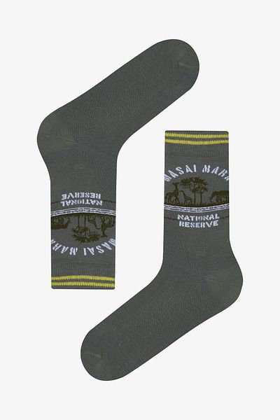 Penti Men's Green Safari 2-Piece Multicolored Socks