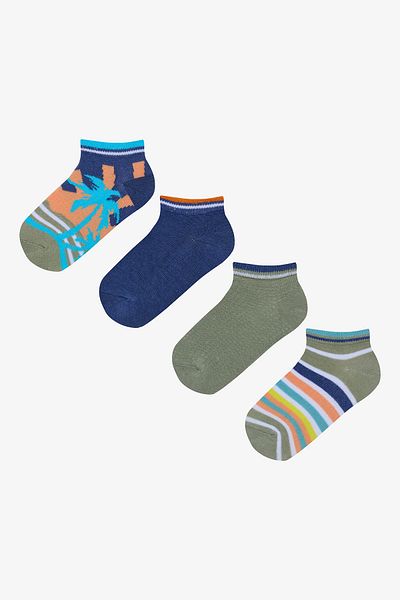 Penti Mehrfarbige 4-teilige Booties-Socken für Jungen für den Sommer