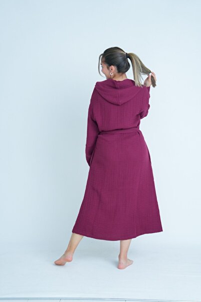 Natural 4 Layer Unisex Muslin Bathrobe - Hooded