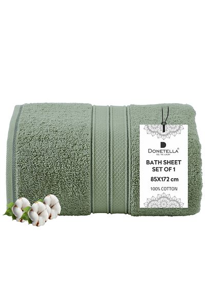 Donetella 1 - Pcs Premium Bath Sheet (85x172cm ) 600 GSM 100% Combed Cotton