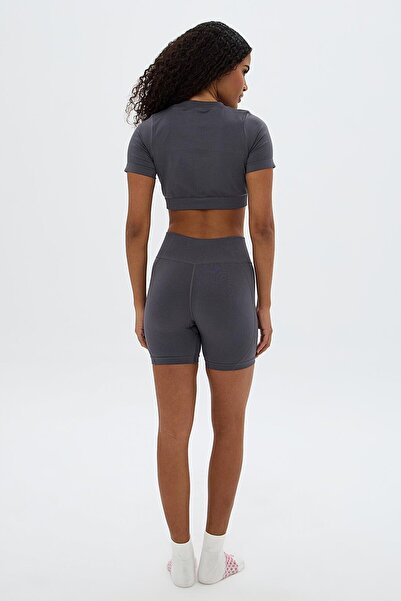 Oishii Aozora Sport Aktif Spor Mini Şort Gri