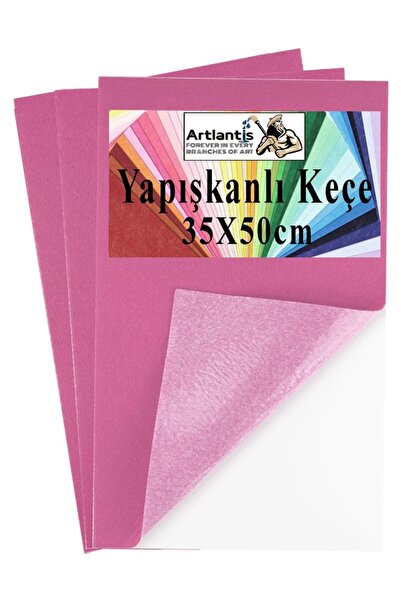Artlantis Light Pink Adhesive Felt 50X70 cm 3 Pieces 2.0 mm Self-Adhesive Col...