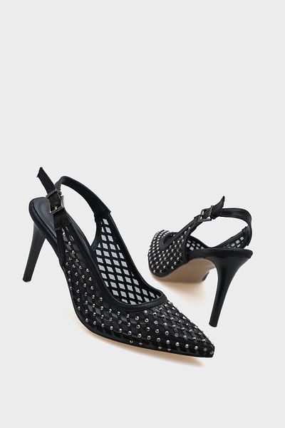 Capone Outfitters Stoned Mesh Stiletto
