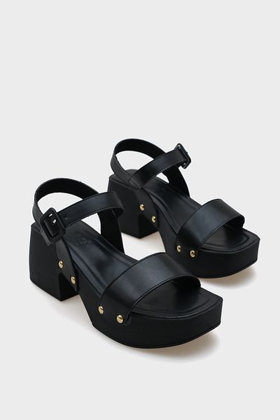 Capone Outfitters Γυναικεία πέδιλα με τακούνι Blunt Toe Single Strap Platform